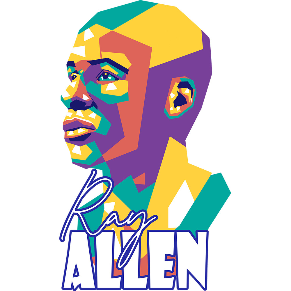 Ray Allen5 Retro PNG Sublimation Digital Download 0