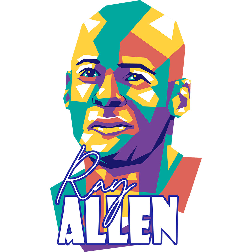 Ray Allen8 Retro PNG Sublimation Digital Download 0