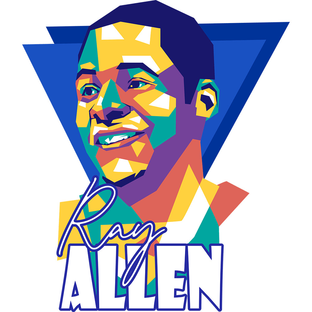 Ray Allen9 Retro PNG Sublimation Digital Download 0