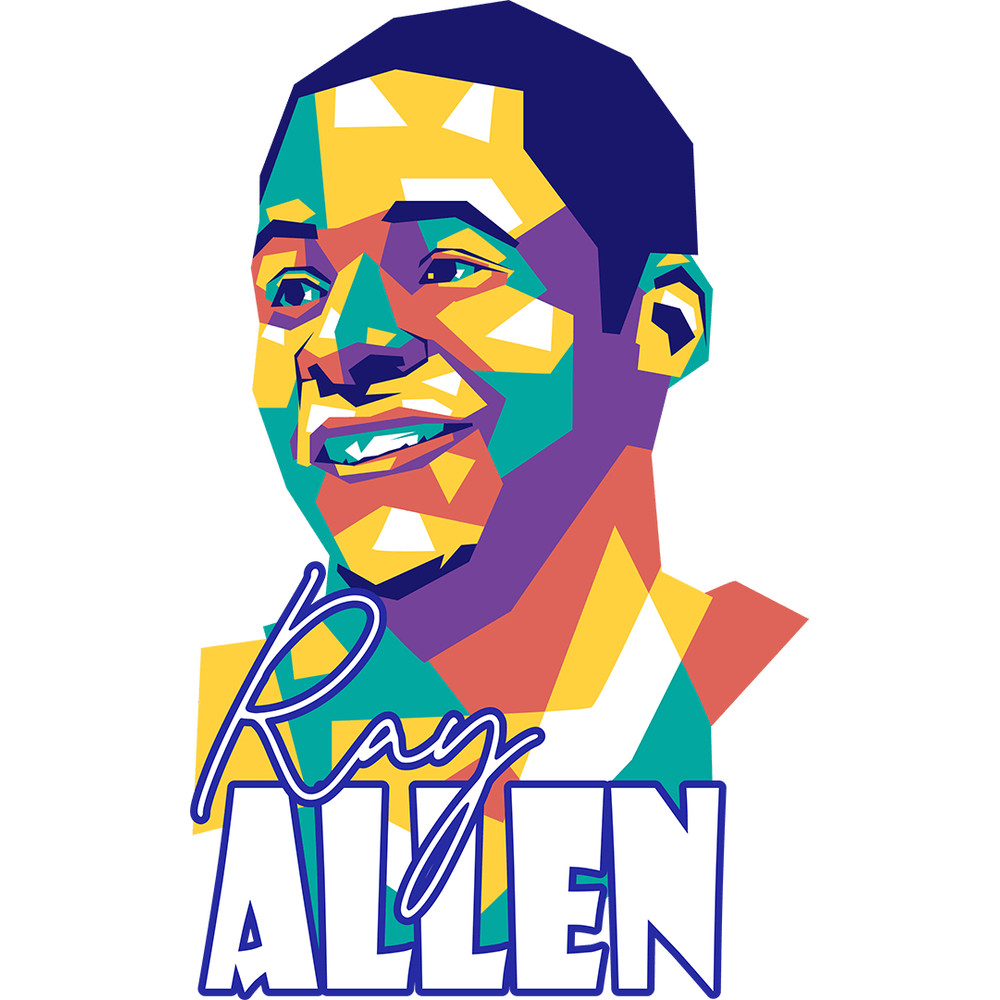 Ray Allen11 Retro PNG Sublimation Digital Download 0