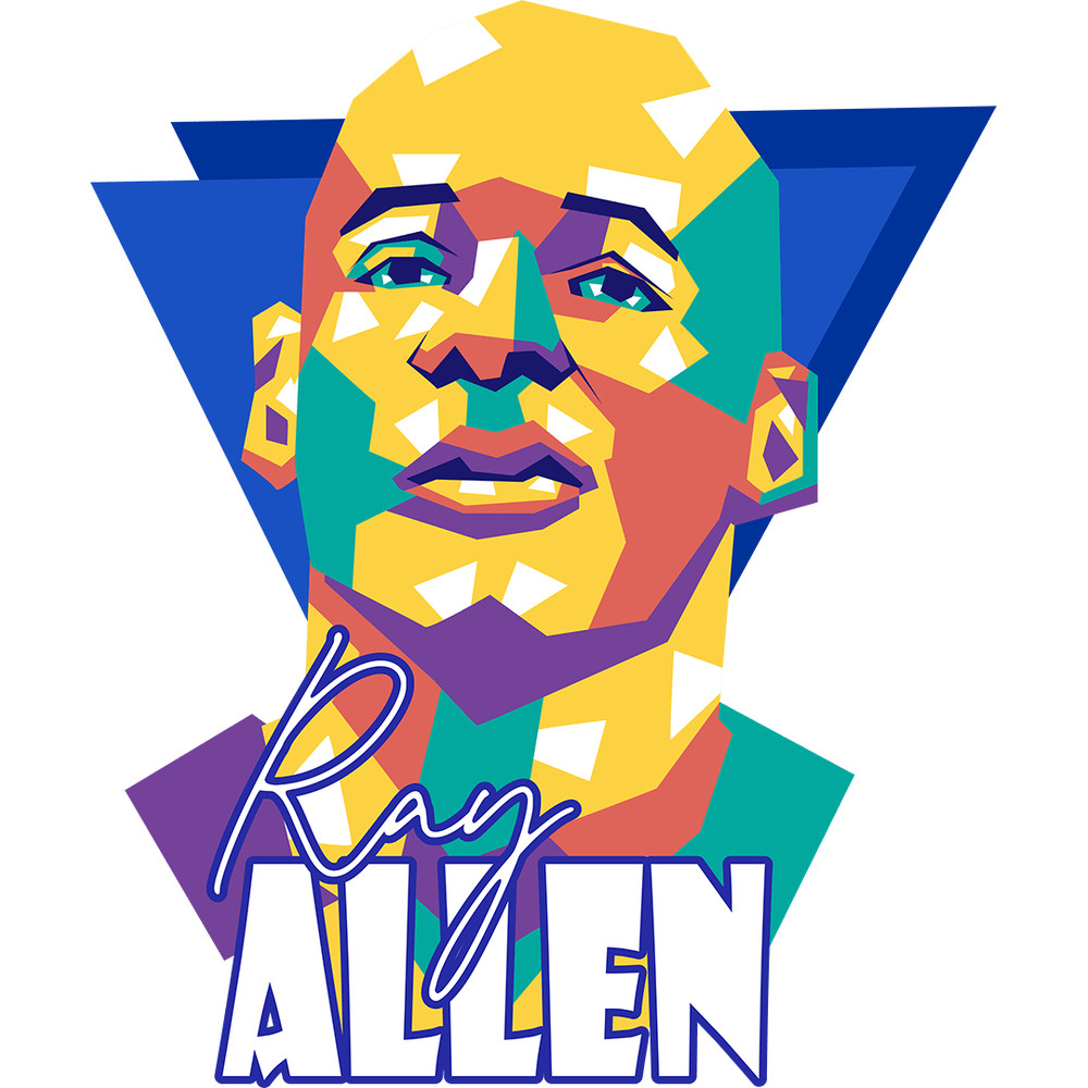 Ray Allen12 Retro PNG Sublimation Digital Download 0