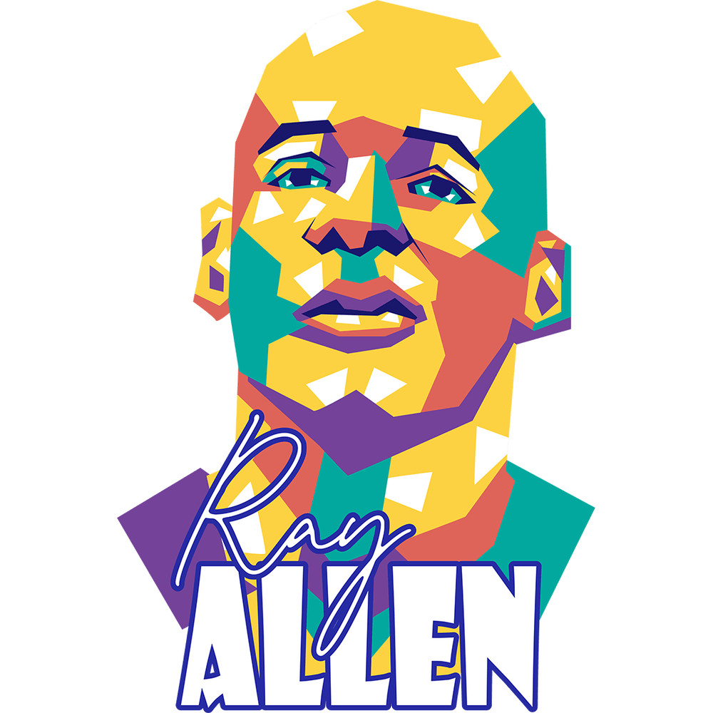 Ray Allen14 Retro PNG Sublimation Digital Download 0
