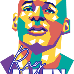 ray allen14 - retro png sublimation digital download