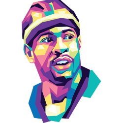 allen iverson - retro png sublimation digital download