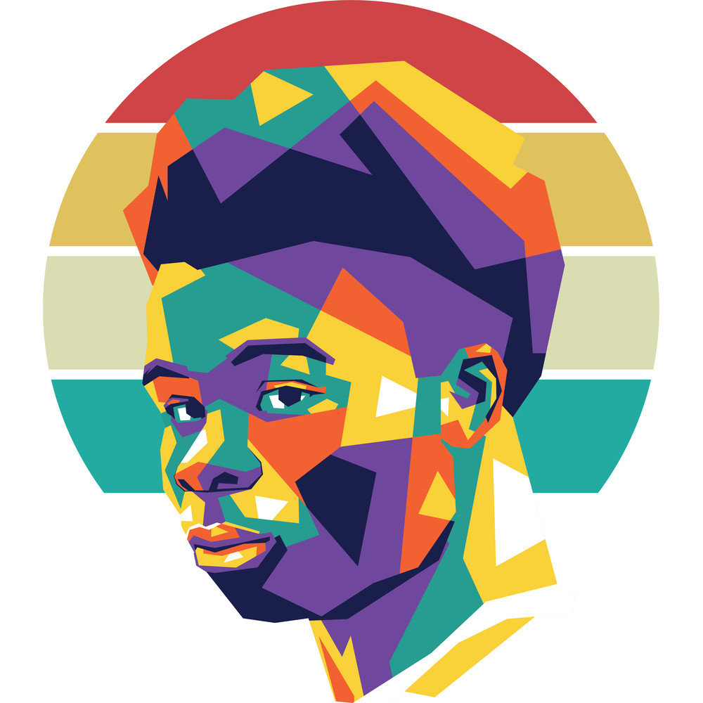 Bukayo Saka On WPAP Art Retro Retro PNG Sublimation Digital Download 0