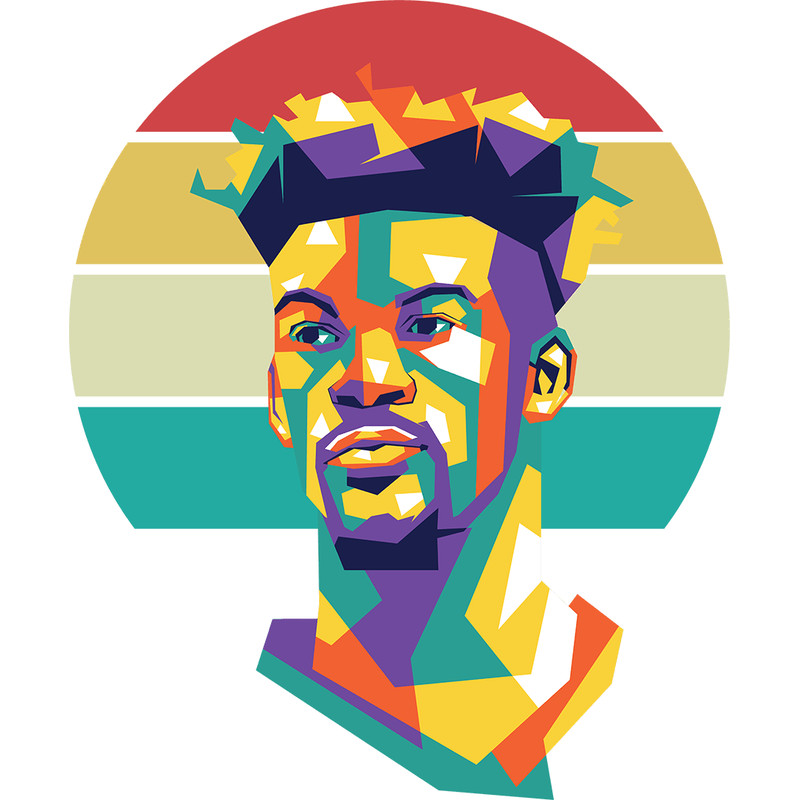 Jimmy Butler On WPAP Retro PNG Sublimation Digital Download 0