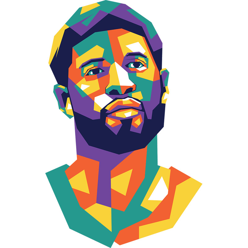 Paul George On WPAP Style Retro 1 Retro PNG Sublimation Digital Download 0