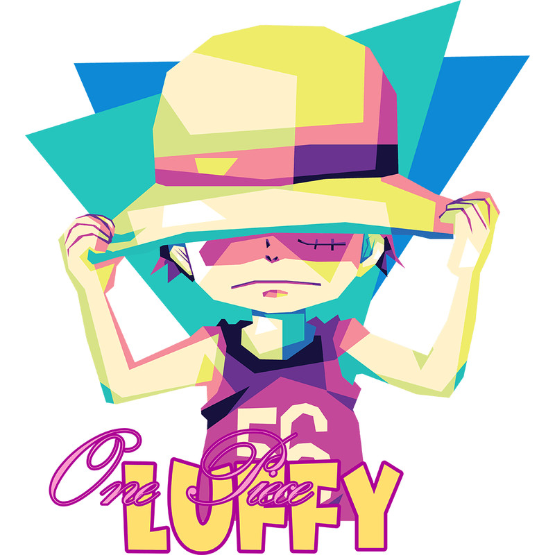 Luffy1 Retro PNG Sublimation Digital Download 0