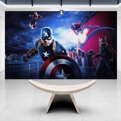 Captain America Peel and Stick Wallpaper