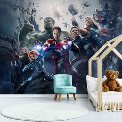 Captain America Superhero Wallpaper Marvel Mural