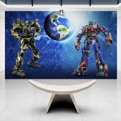 3D Boys Transformers Murals Children Wallpapers