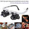 Magnifying Glass Headband, Jeweler Watchmaker Loupes, LED Light Eyewear, Telescopic Glasses, Reading Magnifier