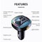 225W Super Fast Charge Bluetooth 50 FM Transmitter For Car Handsfree Call MP3 Player Dual USB Quick 9