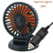 12V/24V USB Car Fan with Cigarette Lighter Plug, Portable, Adjustable Big Wind Mini Fan for All Vehicles