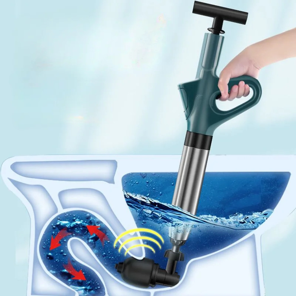 High Pressure Air Drain Blaster Clog Remover Toilet Plunger, Bathroom Kitchen Sink Cleaning Tools, Dredge Clogged Drains