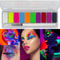 Professional Neon Face Paint and Body Paint, 9 Fluorescent Colors Makeup, UV Facial Paint Glow in the Dark