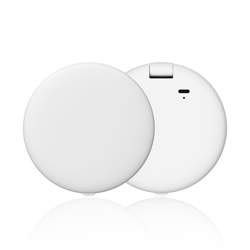 Smart UV Sunscreen Detection Mirror with LED Lights, Portable Rechargeable Makeup Mirror for Flawless Application