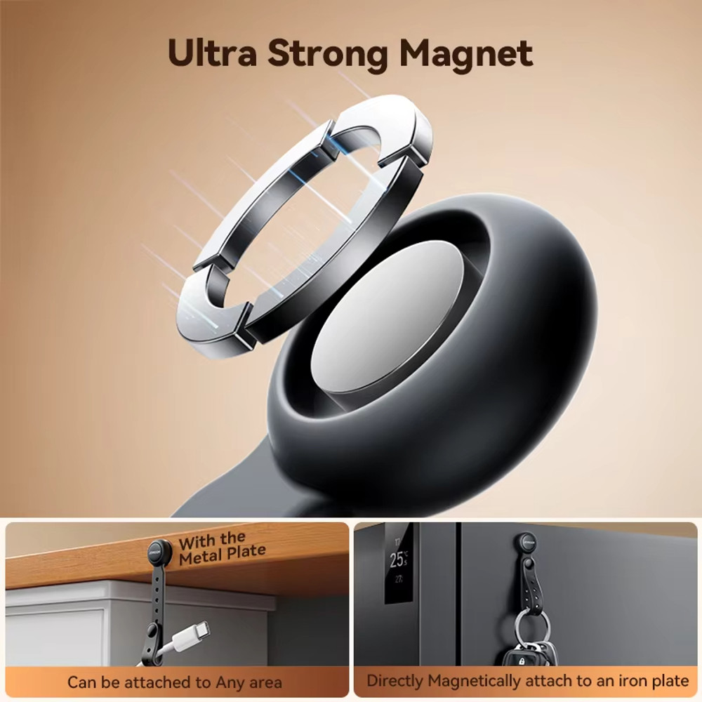 6PCS Magnetic Cable Management Ties, 11cm Adjustable Hook, Loop Organizer Straps for Home & Office Wire Organizer