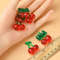 10Pcs 2 Styles Transparent Acrylic Red Cherry Pendants for Women, DIY Jewelry Making Accessories for Bracelet & Necklace