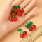 10Pcs 2 Styles Transparent Acrylic Red Cherry Pendants for Women, DIY Jewelry Making Accessories for Bracelet & Necklace
