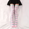 Fashion Colorful Striped Stockings Women Over Knee High Socks For Cosplay Boots NonSlip Comfortable 0
