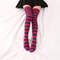 Fashion Colorful Striped Stockings Women Over Knee High Socks For Cosplay Boots NonSlip Comfortable 2