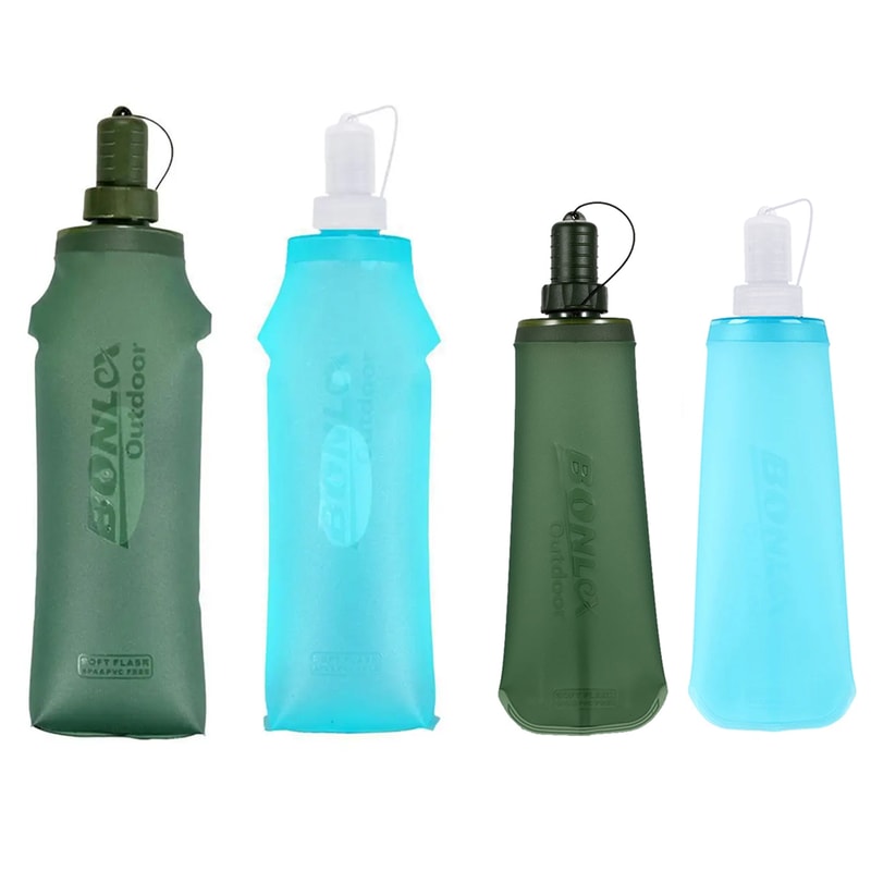 250ML 500ML Soft Flask, Running Water Bottle Foldable, TPU Hydration Flask for Running Pack, Cycling & Hiking