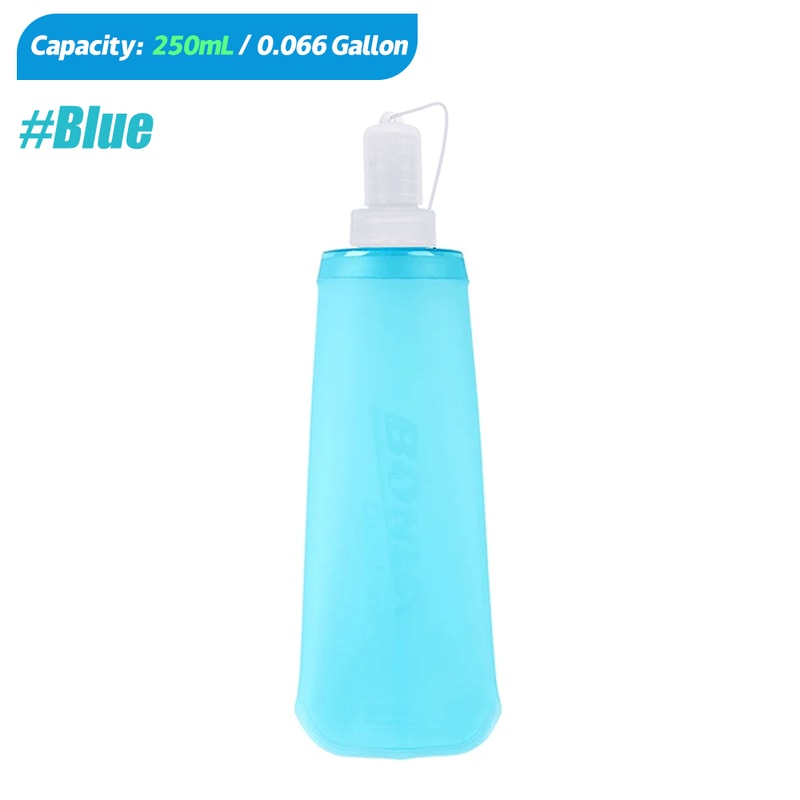 250ML 500ML Soft Flask, Running Water Bottle Foldable, TPU Hydration Flask for Running Pack, Cycling & Hiking