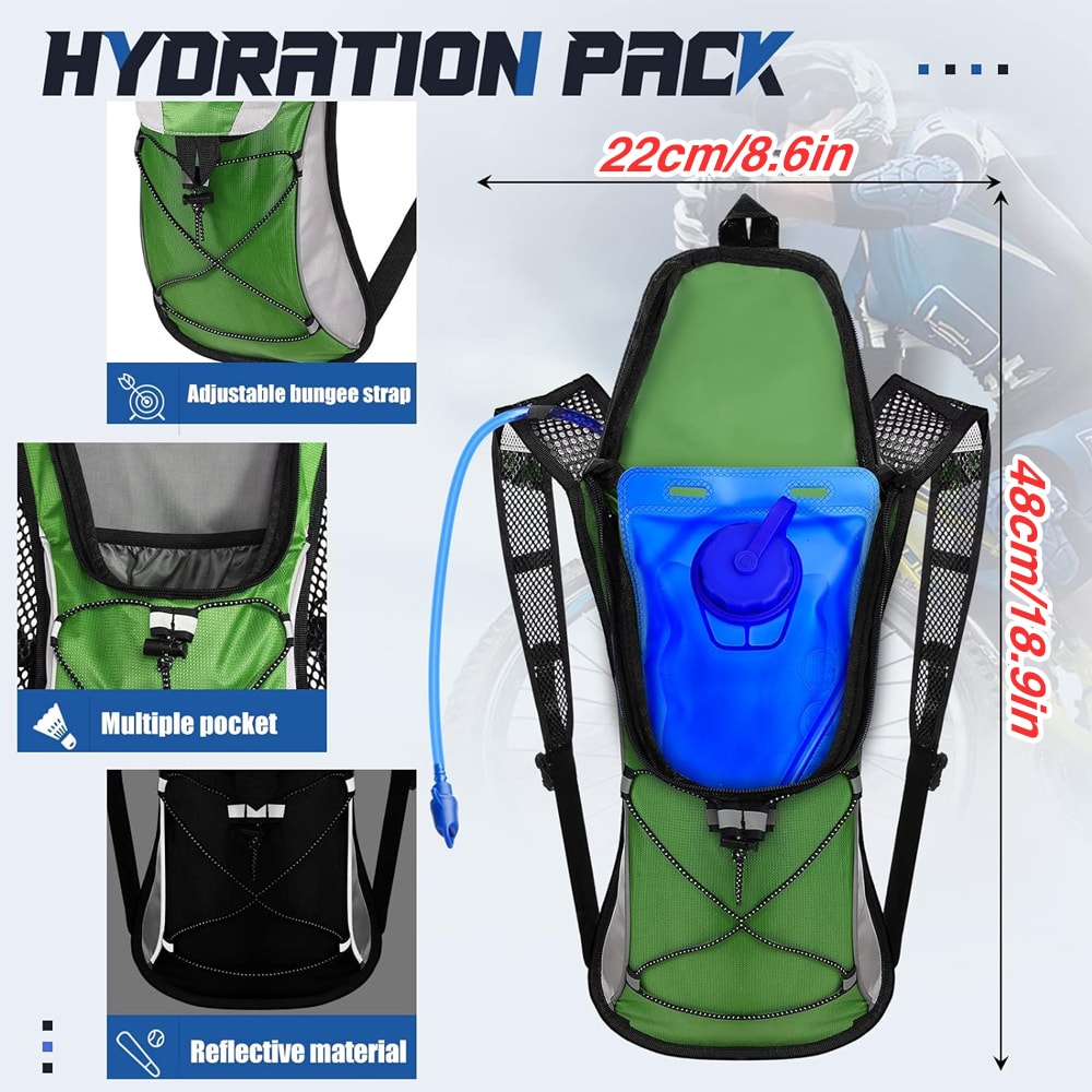 1pc New Lightweight Hydration Backpack for Men & Women, Water Backpack for Running, Hiking, Cycling Outdoor Adventure