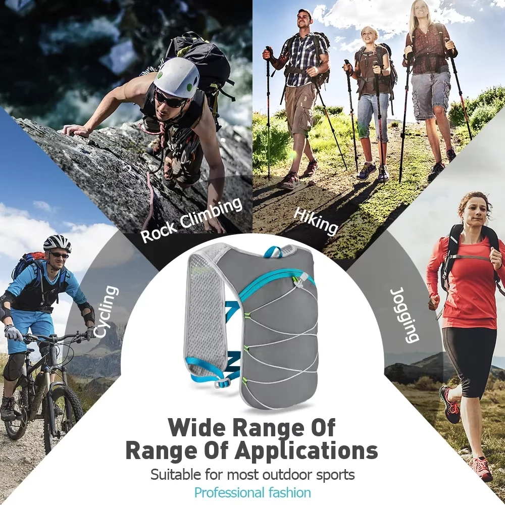 NEWBOLER Breathable Hydration Vest, Lightweight Trail Running Backpack for Cycling, Jogging, Marathon, Climbing