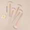 New Practical Facial Brushes Fan Makeup Brushes Set, Soft Portable Mask, Cosmetic Tools for Ladies and Girls