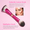 MAANGE Double-Head Fan Makeup Brush, Round Top Brush for Liquid, Cream, Powder, Blending, Ideal Mother's Day & Travel