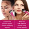 MAANGE Double-Head Fan Makeup Brush, Round Top Brush for Liquid, Cream, Powder, Blending, Ideal Mother's Day & Travel