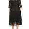 Elegant V-Neck A-Line Dress with Floral Lace Overlay and Pockets for Beach Parties & Evening Events
