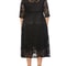 Elegant V-Neck A-Line Dress with Floral Lace Overlay and Pockets for Beach Parties & Evening Events
