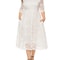Elegant V-Neck A-Line Dress with Floral Lace Overlay and Pockets for Beach Parties & Evening Events