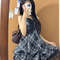 2025 Japanese Vintage Style Strap Dress, Womens Korean Fashion Black Lace Cami Dress for Summer, Sweet Patchwork One