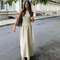 HXAO Khaki Elegant Long Dresses 2025 Womens Spring Sleeveless Black Dress For Fashion Casual Party  3