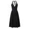 YENKYE Womens Sexy Backless Green Halter Dress Elegant Low Waist ALine Midi Evening Party Dress In  4