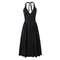 YENKYE Womens Sexy Backless Green Halter Dress Elegant Low Waist ALine Midi Evening Party Dress In  6