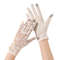 Elegant Lady Thin Gloves for Bridal Wedding, Breathable Driving & Touchscreen Short Gloves with Lace Bow for Bride
