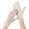 Elegant Lady Thin Gloves for Bridal Wedding, Breathable Driving & Touchscreen Short Gloves with Lace Bow for Bride