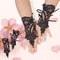 New Women's Wedding Fingerless Gloves, High-Quality Lace Mittens in White & Black for Party, Bridal & Special Occasions