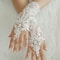 New Women's Wedding Fingerless Gloves, High-Quality Lace Mittens in White & Black for Party, Bridal & Special Occasions