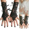 New Women's Wedding Fingerless Gloves, High-Quality Lace Mittens in White & Black for Party, Bridal & Special Occasions