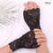 Elegant White Satin Bride Gloves With Bowknot Lace Wedding Dress Gloves  Etiquette Hand Accessories 2