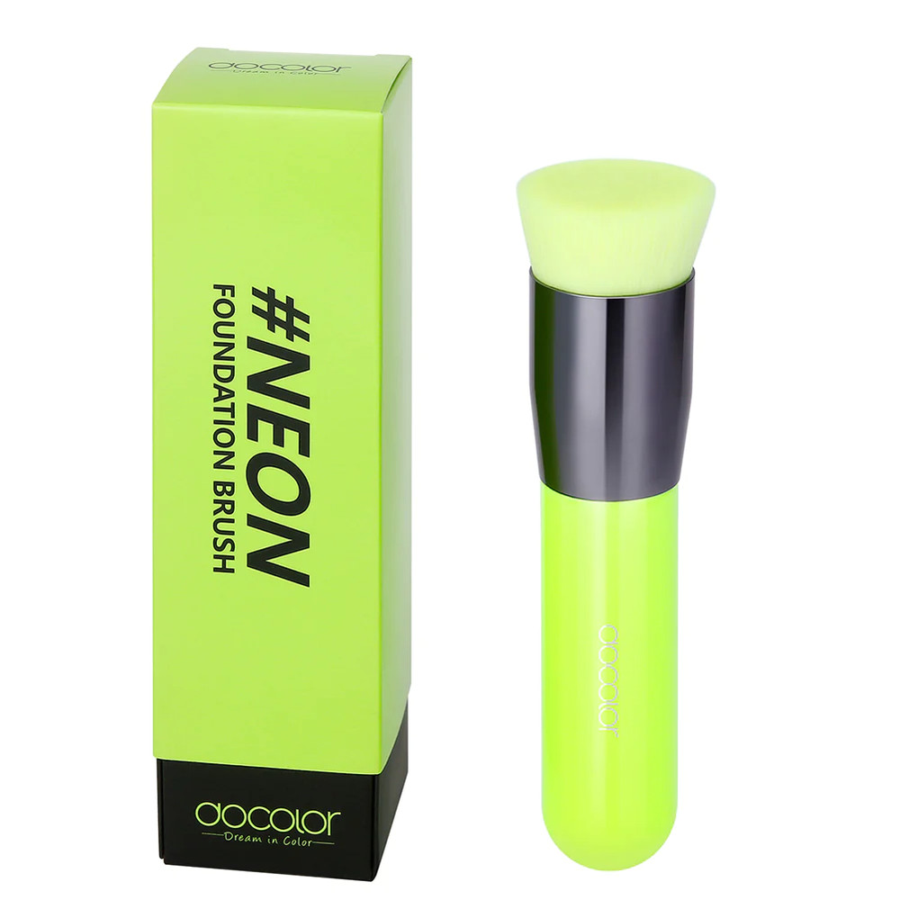 Docolor 3pcs Makeup Brushes Flat Top, Large Face Brush Foundation Brush, Professional Cosmetic Powder Makeup Brush