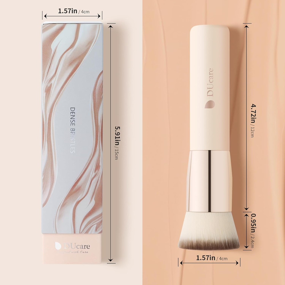 Flat Top Foundation Brush, Kabuki Makeup Brush Synthetic Professional, Liquid Blending Powder Tools