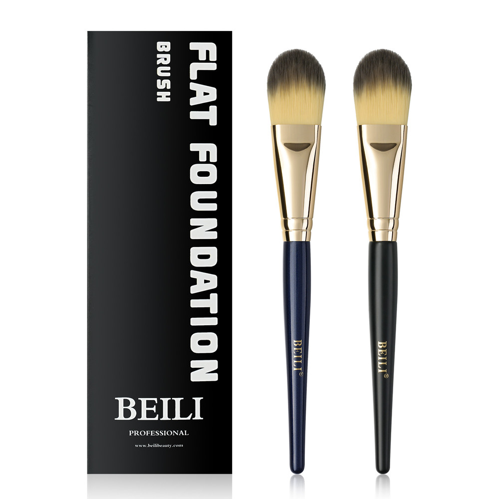 Premium Foundation Brush Set, Concealer Makeup Flat Brushes for Liquid Cream, Powder Buffing Face Application