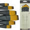 6pcs Art Paint Brush Set, White Handle Flat Brush, Easy Control, Perfect for Watercolor, Oil and Acrylic Painting